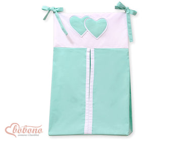 Blöjväska - förvaringsväska - 100% bomull och enkel att fästa på byrå eller skötbord