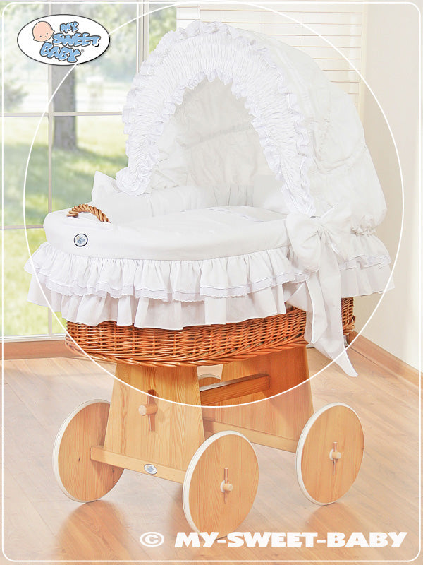 4-delige hoes set voor mand - beddengoedset - 100% katoen, huidvriendelijk voor baby's