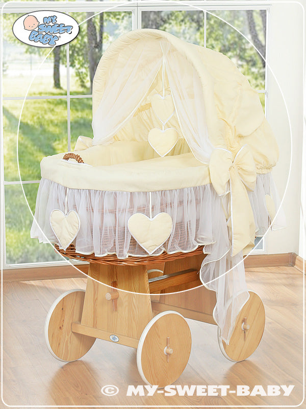 4-delige hoeslaken set Mand/Rattan wieg - beddengoed - zacht voor gevoelige babyhuid