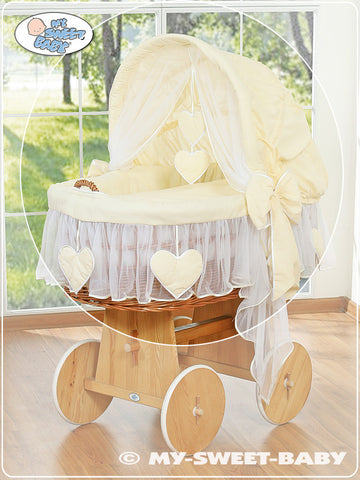 4-delige hoeslaken set Mand/Rattan wieg - beddengoed - zacht voor gevoelige babyhuid