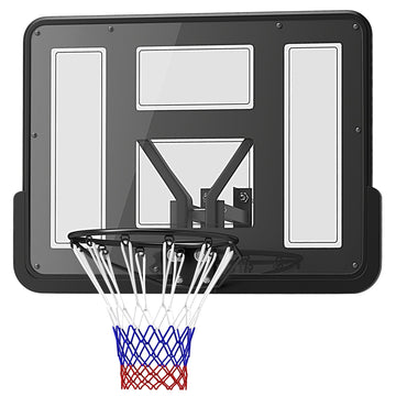 Wandbasketbalhoop - Basketbalring voor binnen en buiten | Kleur: Zwart