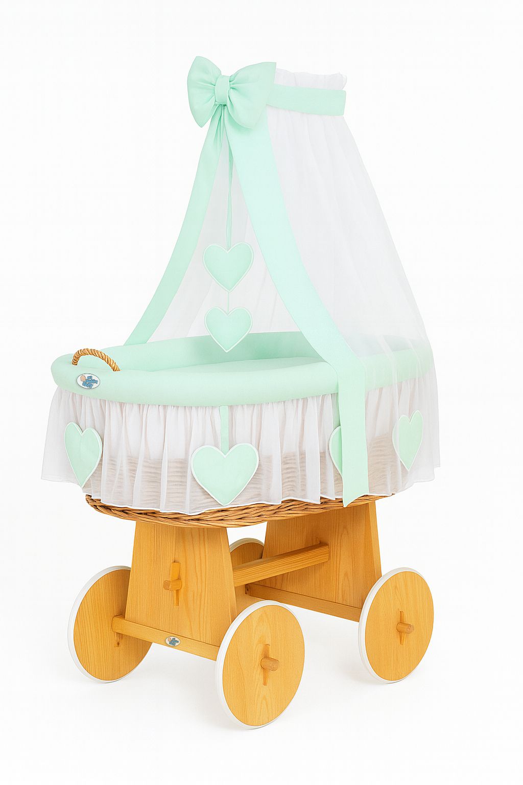 Wicker wieg - handgevlochten babybed - milieuvriendelijk, ademend en premium comfort