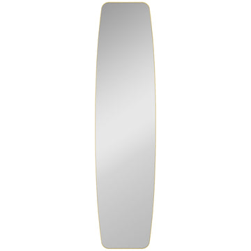 Wandspiegel met goudkleurig metalen frame - Halspiegel | Kleur: Goud | Afmetingen: 40x3x160 cm