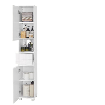 Badkamerkast wit MDF 30x30x170 cm