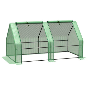 Draagbare kweekkas - Mini tuinkas | Kleur: Groen | Afmetingen: 90x180x90 cm