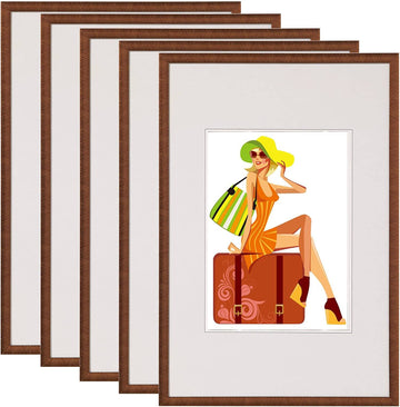 5-delige set fotolijsten kunststof | Brons | 18x24 cm