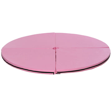 Opvouwbare paaldansmat | Kleur: Roze | Afmetingen: 150x150x5 cm