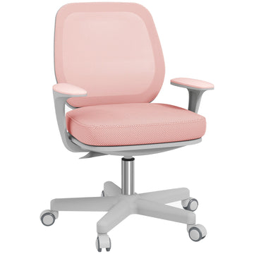 Roze ergonomische bureaustoel verstelbaar | Kleur: Roze | Afmetingen: 48x55x82.5-94.5 cm