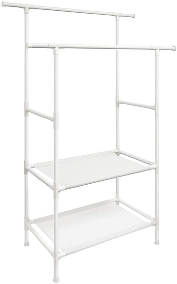 Kledingrek - Kapstok - Kledingstang - Metaal - 2 stangen - Ø114 x 45 x 171 cm