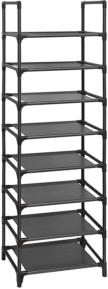 Schoenenrek - 8 niveaus - 16-20 paar - stof/metaal - 46 x 28 x 145 cm