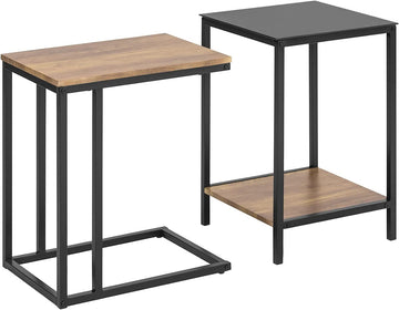 Set van 2 salontafels - bijzettafels - woonkamertafels - stapelbare bijzettafels