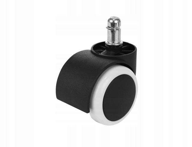 Rubberen Wielen voor Draaistoelen - Set van 5 | Kleur: Zwart/Wit | Diameter: 5 cm