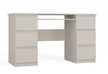 Functioneel bureau met 6 lades en toetsenbordlade – Modern design | Kleur: Kasjmier