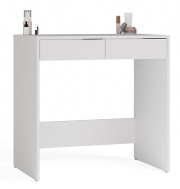 Bureau Marina 2S met 2 lades en slot - Elegant wit design | Kleur: Wit | Maat: 81x50x80 cm