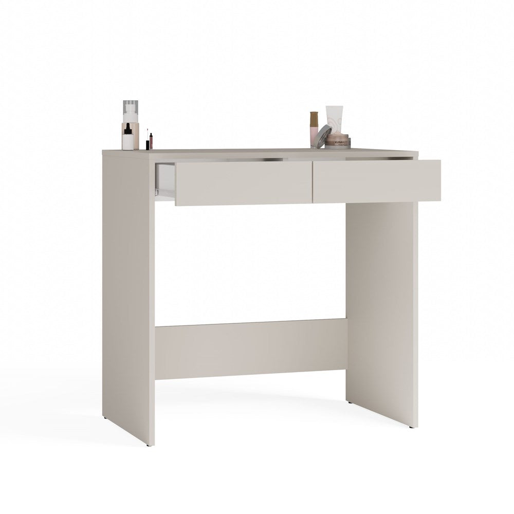 Bureau Marina 2S met 2 Lades en Slot – Modern Greeploos Design | Kleur: Kashmir Beige | 81x50x80 cm