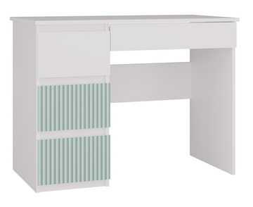Functioneel kindertafel bureau met 4 lades MIJAS ARTESO | Wit/Munt | 98x51x76 cm