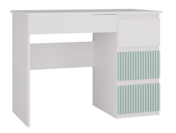 MIJAS ARTESO bureau met 4 lades – Functioneel kinderbureau | Kleur: Wit/Munt | Maat: 98x51x76 cm