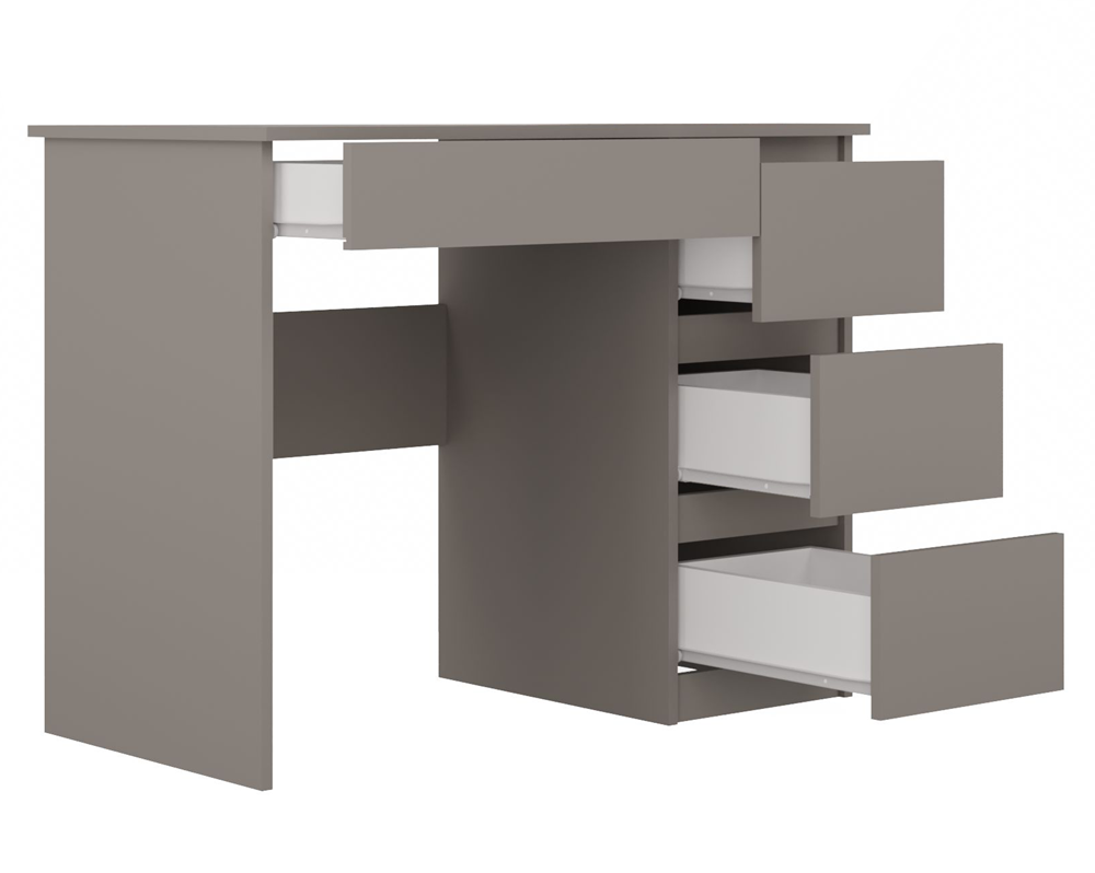 Functioneel bureau met 4 lades - MIJAS Rechts | Kleur: Klei | Maat: 98x51x76 cm