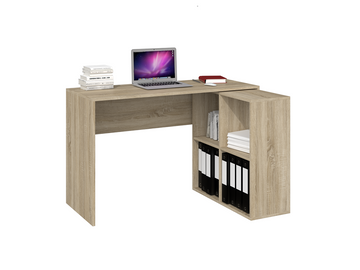 Functioneel Hoekbureau met MALAX 2x2 Plank – Stevig en Modern | Kleur: Sonoma Oak | Maat: 120x50x76