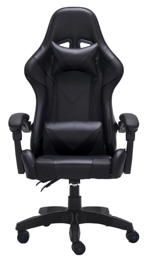 REMUS ergonomische gamingstoel - Comfortabel, verstelbaar met kussens | Kleur: Zwart