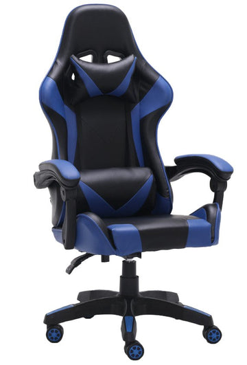 REMUS Gaming Draaiende Stoel – Verstelbaar Comfort met Nek- en Lendekussen | Kleur: Blauw
