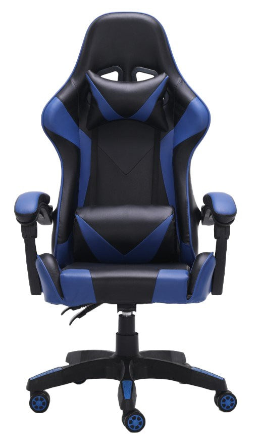 REMUS Gaming Draaiende Stoel – Verstelbaar Comfort met Nek- en Lendekussen | Kleur: Blauw