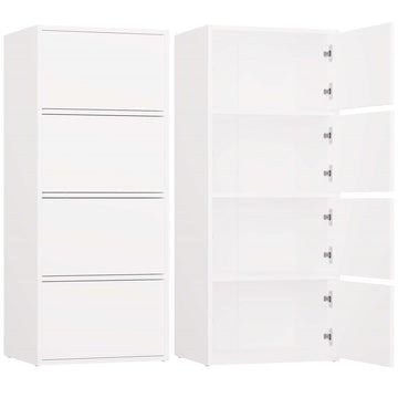 Moderne 4-deurs ladekast ALMA met TIP-ON greeploos systeem | Kleur: Wit | 50x119x40 cm