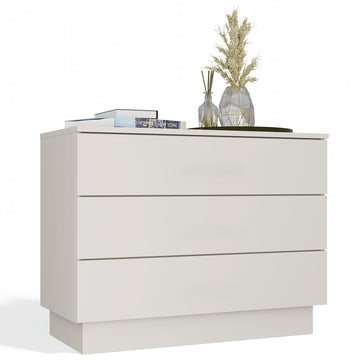 Moderne ladekast AMBER 3 lades - Compacte opbergkast met TIP ON systeem | Kleur: Kasjmier Beige