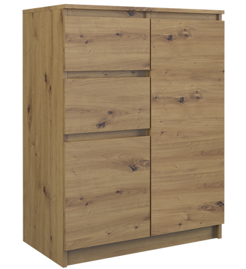 Moderne ladekast 2D2S met 2 deuren en 2 lades - Artisan Eiken | Kleur: Artisan Eiken