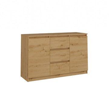 Moderne ladekast 2 deuren 3 laden - Functioneel design | Artisan eiken | 120x40x75 cm