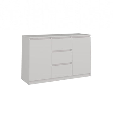 Moderne ladekast 2 deuren 3 laden 120 cm | Kleur: Wit | Maat: 120x40x75 cm