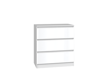 Malwa M3 Grote Moderne Ladekast met 3 Lades – Mat Wit | 70x40x75 cm