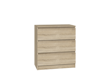 Moderne grote kist met 3 lades – MALWA M3 | Kleur: Sonoma eiken | Maat: 75x70x40 cm