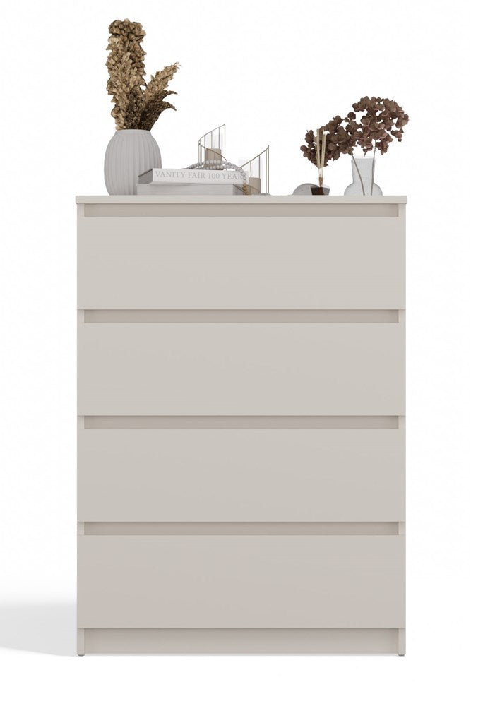 Moderne Ladekast MALWA M4 met 4 Lades - Duurzaam Design | Kleur: Kashmir Beige | 70x40x97 cm