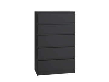 Moderne ladekast MALWA M5 – Minimalistisch design, duurzaam & greeploos | Kleur: Zwart