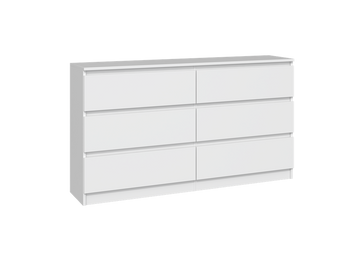 Moderne ladekast MALWA M6 140cm - Mat wit | Kleur: Mat wit | Maat: 138x75x40 cm