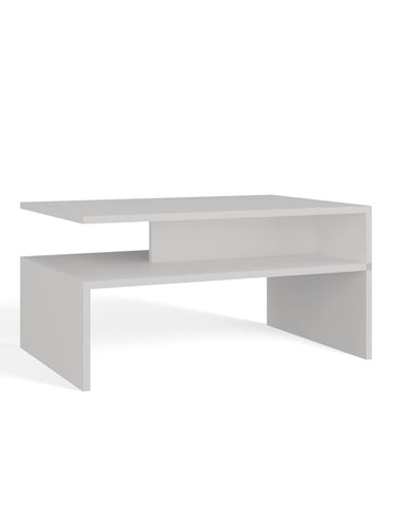Boston Moderne Koffietafel - Minimalistisch Design | Kleur: Wit | Maat: 90x60x45 cm