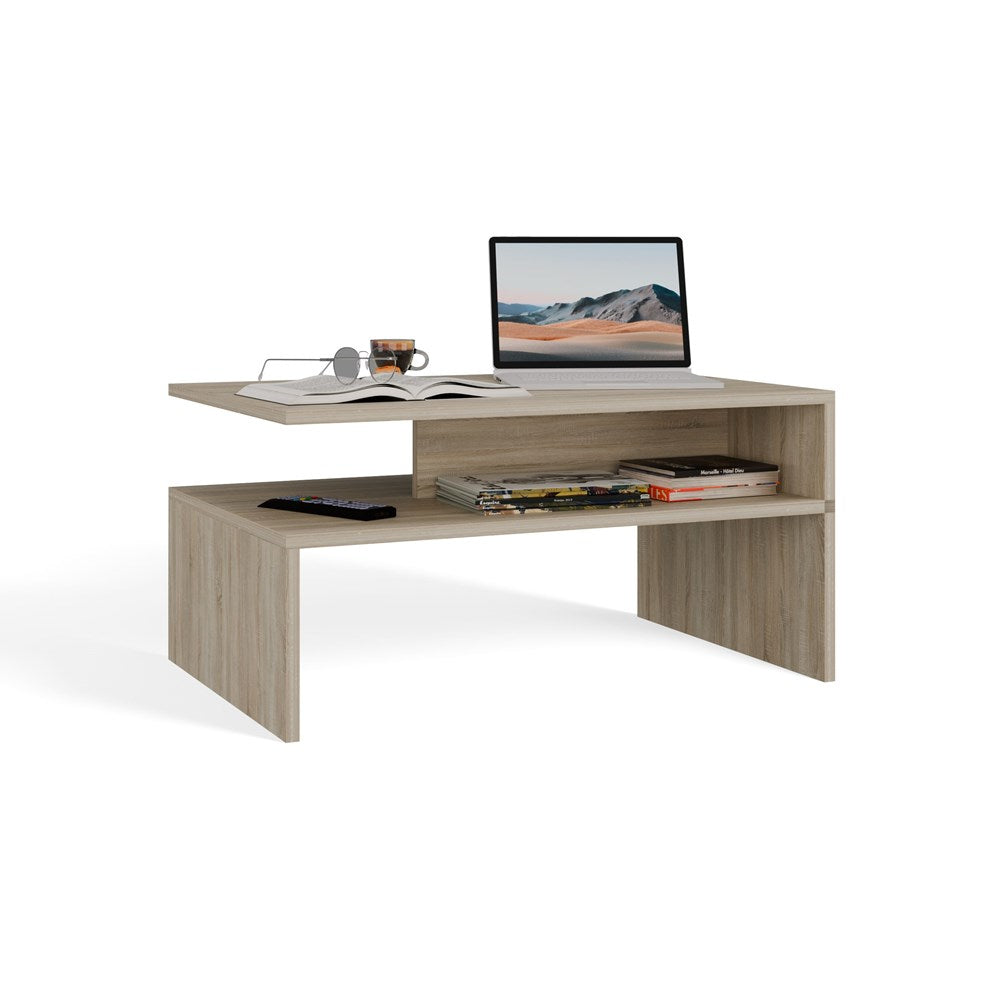 Moderne koffietafel Boston - Gelamineerd karton | Sonoma Eiken | 90x60x45 cm