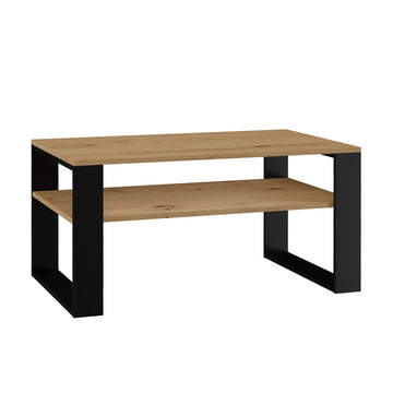 Moderne salontafel "MODERN 1P" met plank - Artisan Eik & Zwart | Kleur: Artisan Eik – Zwart