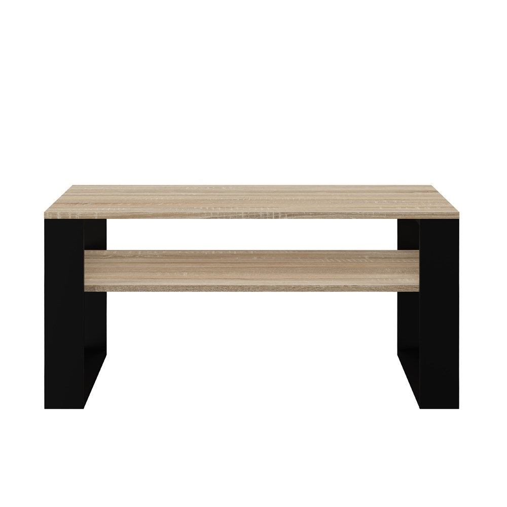 Moderne salontafel "Modern 1P" met opbergruimte - Sonoma Eiken | Kleur: Sonoma eiken-zwart