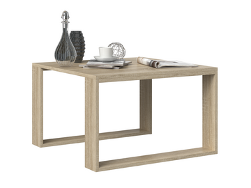 Moderne Mini Salontafel - Krasbestendig Tafelblad | Kleur: Sonoma Eiken | Maat: 67x67x40 cm