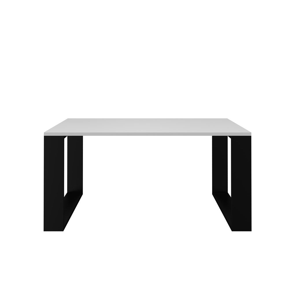 Moderne salontafel "Modern" - Krasbestendig design | Kleur: Wit/Zwart | Maat: 90x58x50 cm