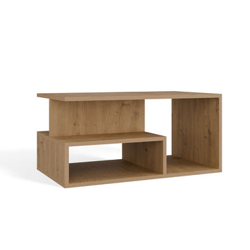 Moderne salontafel PRIMA met extra plank - Minimalistisch design | Artisan Eiken | 90x51x43 cm