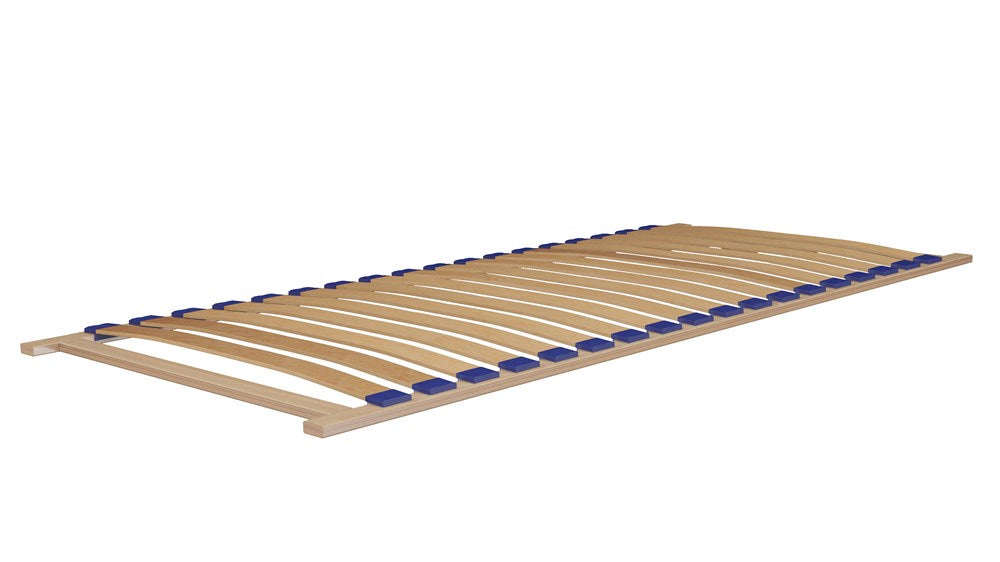 Stevig houten bedframe 90x200 met 18 gebogen veerlatten voor optimale ondersteuning