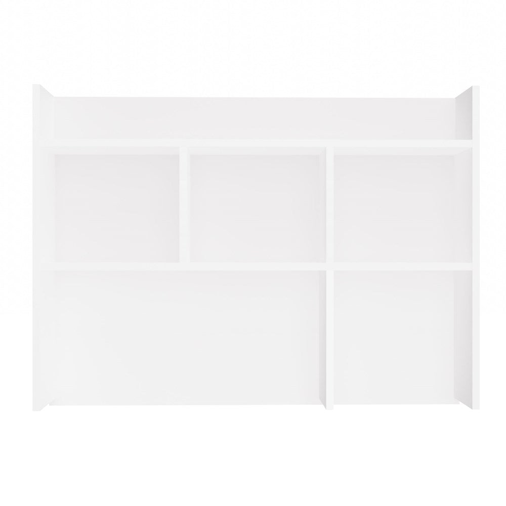 Bureau Boven 100 cm met 4 opbergplanken – Bureauverlengstuk | Kleur: Mat wit | Maat: 96,5x18x70 cm
