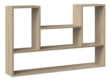 Wandplank Bilbao 4P - Muurplank met vakken | Sonoma Eiken | 100x60x16 cm