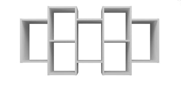 Bilbao 7.0 muur ophangende wandplank - Zwevende plank voor badkamer en woonkamer | Mat wit | 130x20