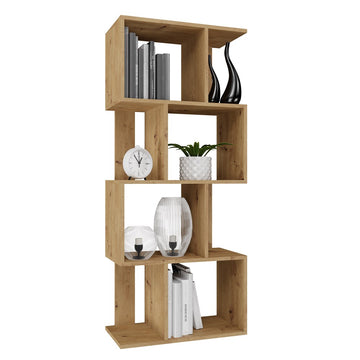 Fiesta 4P Open Schap – Modulaire Boekenkast | Artisan Eiken | 59,5x140x30 cm