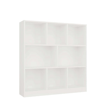 Scandinavische Open Boekenkast Fiesta 8P – 8 Vakdelen | Kleur: Wit | Maat: 104x100x24 cm