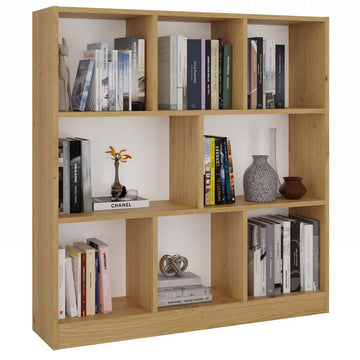 Open Boekenkast Fiesta 8P modern design - 8 compartimenten | Kleur: Artisan Eiken | 104x100x24 cm